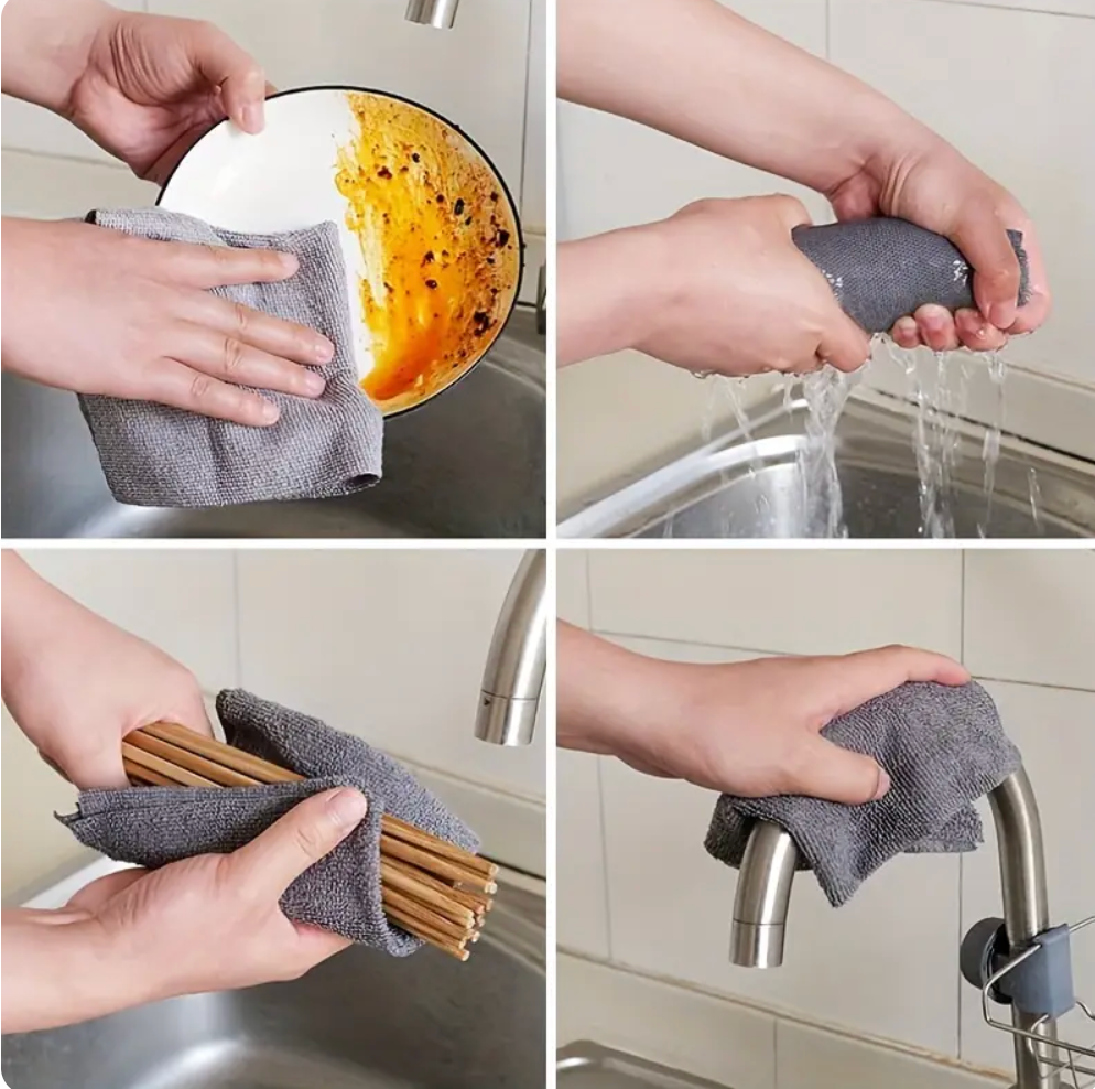 Reusable Kitchen Cleaning Cloth Roll | Absorbent Microfiber Towels