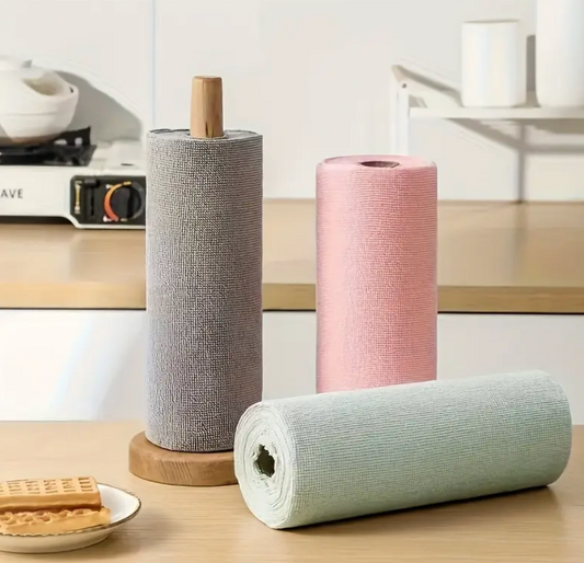 Reusable Kitchen Cleaning Cloth Roll | Absorbent Microfiber Towels