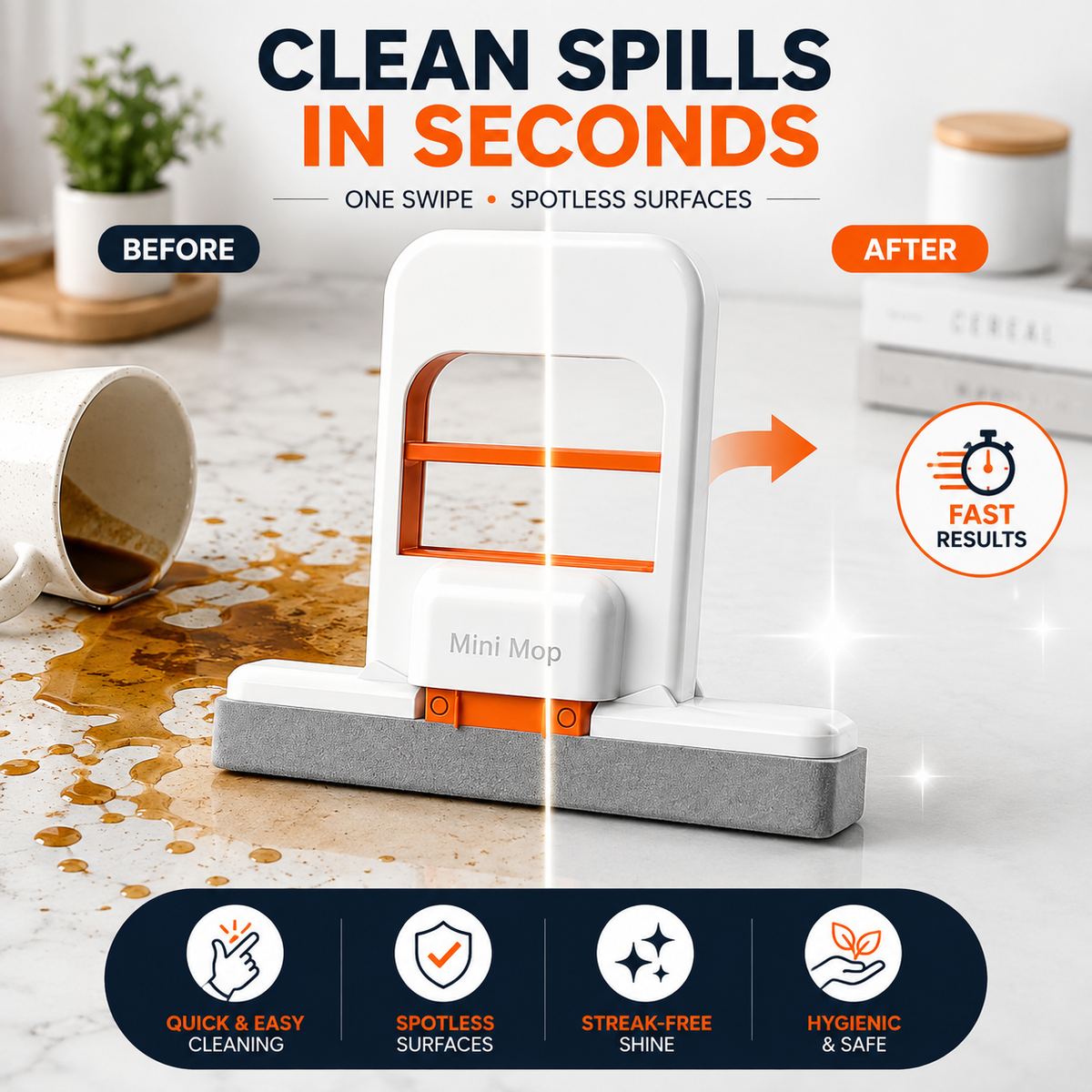 Mini Foldable Squeeze Mop Pro – Compact, Portable & Effortless Cleaning