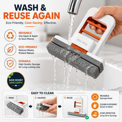Mini Foldable Squeeze Mop Pro – Compact, Portable & Effortless Cleaning