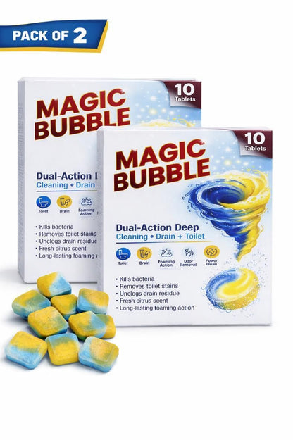 Magic Bubble Toilet Cleaning Tablets (Pack of 2) 24 Tablets