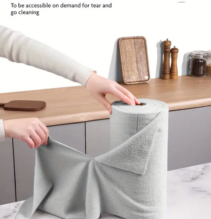 Reusable Kitchen Cleaning Cloth Roll | Absorbent Microfiber Towels