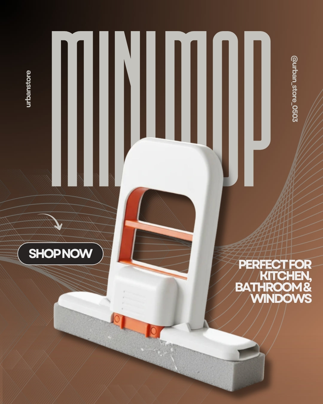 Mini Foldable Desktop Mop – Portable Cleaning Sponge Mop